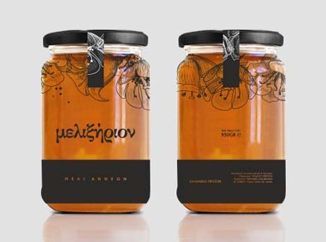 蜂蜜瓶型外观上的视觉设计