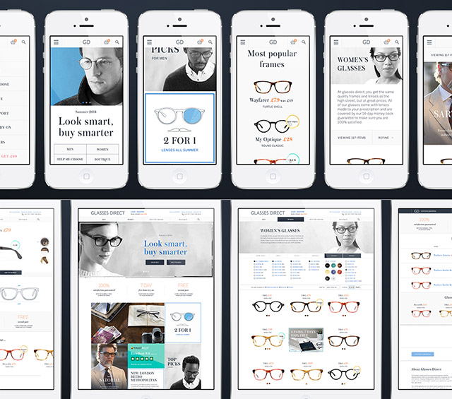 英国专业眼镜购物网站全新品牌形象 