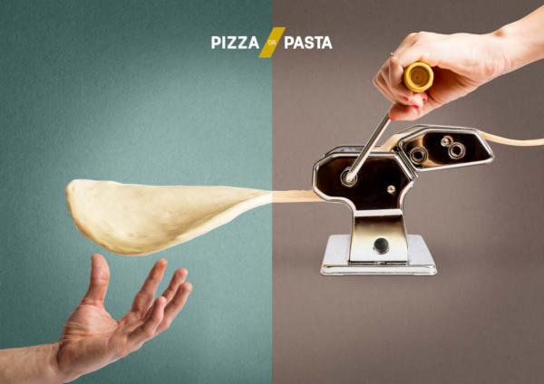 不勒斯披萨片与意大利面产品包装设计 