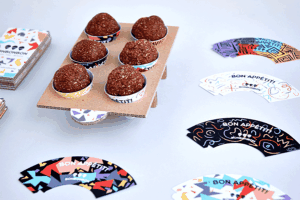春季野餐食品椰子球巧克力包装设计 