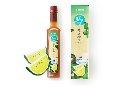 台湾果醋酵母素瓶型标签包装设计 