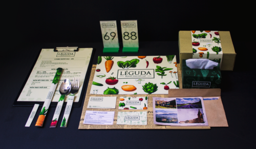 大叻水果蔬菜餐厅品牌包装设计 