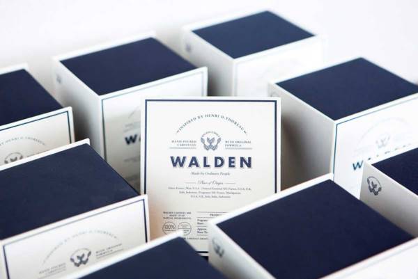 瓦尔登湖天然大豆蜡烛包装设计 
