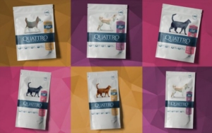 戳中萌点的几何宠物食品猫粮包装设计 