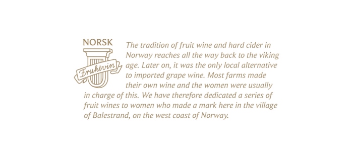 挪威水果白兰地酒复古包装设计 