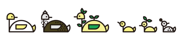婴儿食品鸭米饼插画包装设计 