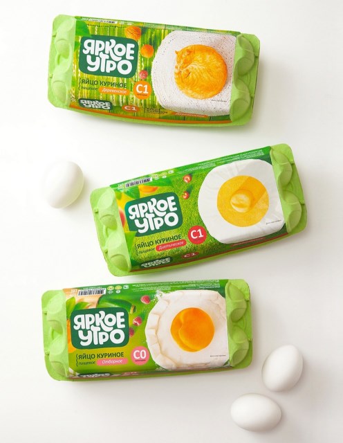 明亮的早餐系列鸡蛋包装设计 