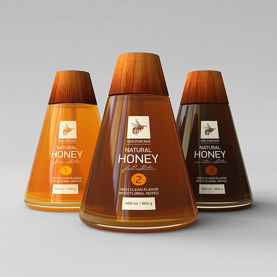 广州设计公司展示的蜂蜜包装设计 