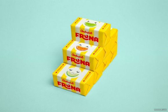 FRUNA可爱的小食品包装设计案例赏析 