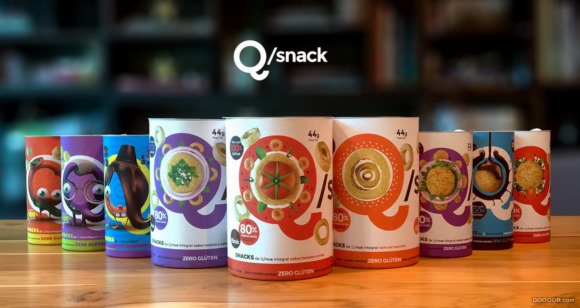 Q  Snack卡通零食食品包装设计案例赏析 