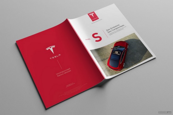 TESLA特斯拉汽车模型概念信息画册设计案例赏析 