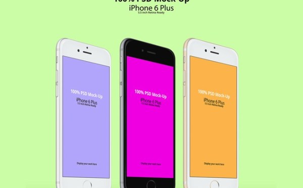 高分辨率iPhone 6 Plus PSD模型 
