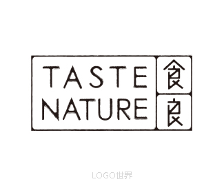 食良自然食材品牌标志logo 