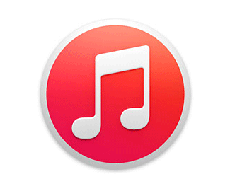 iTunes扁平的红色图标logo 