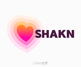 西班牙在线交友约会应用Shakn新标志logo 