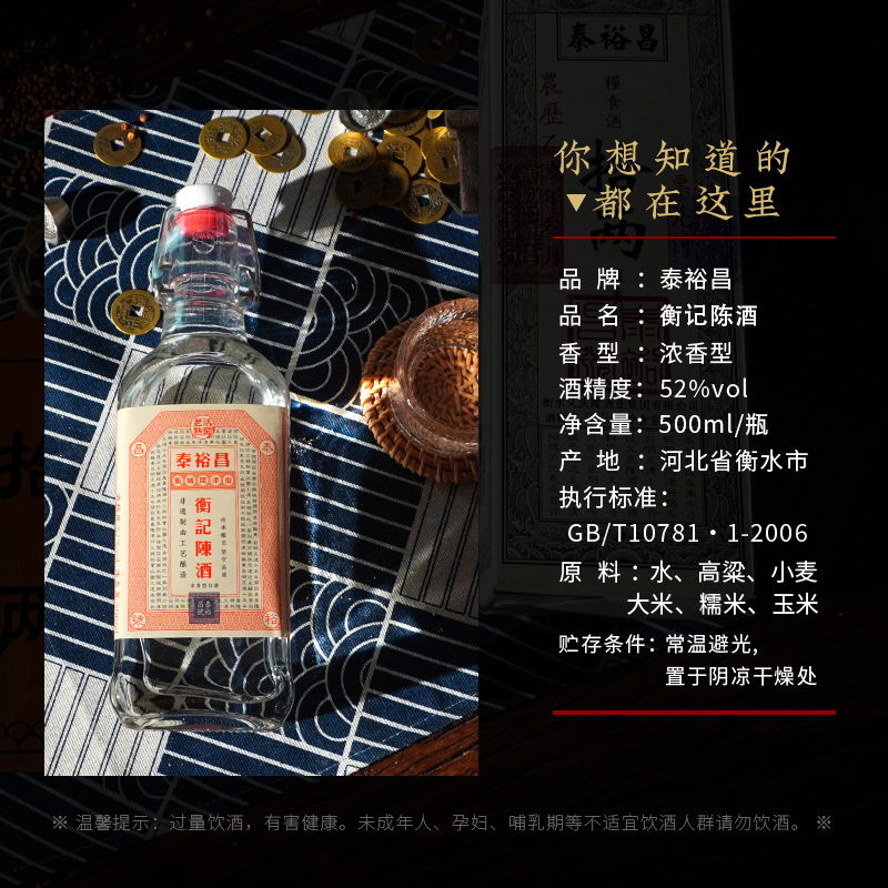 泰裕昌浓香白酒瓶型图片