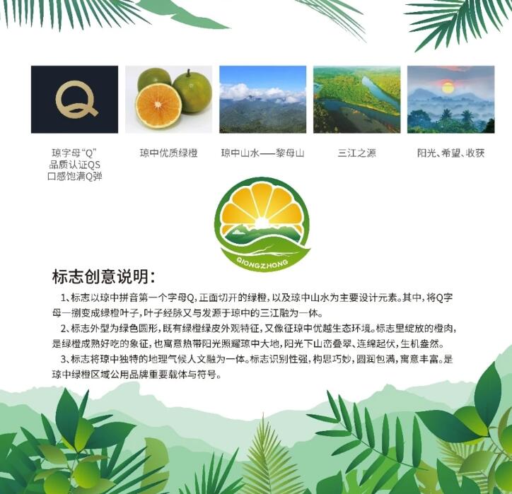 琼中绿橙发布全新logo及包装 