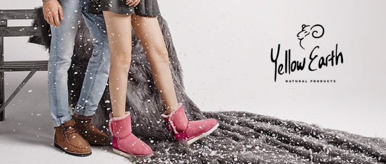 YellowEarth雪地靴品牌宣传标语：自然、时尚、科技