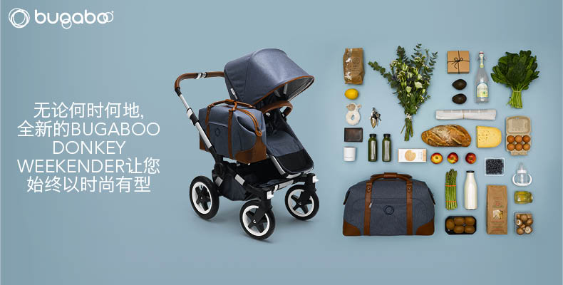 BUGABOO博格步品牌宣传标语：独具创意和突破性设计的手推童车