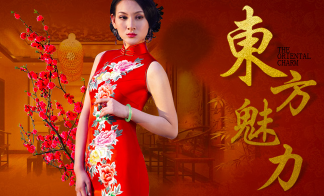 华人礼服品牌宣传标语：东方魅力