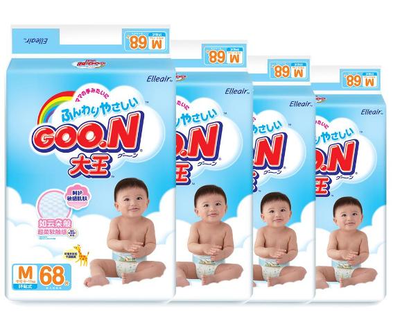 GOO·N大王品牌宣传标语：用料环保、质地精良 