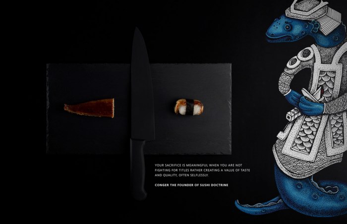 日本料理包装设计当鱼也有武士精神