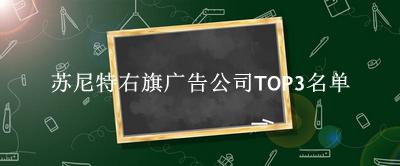 苏尼特右旗广告公司TOP3名单 