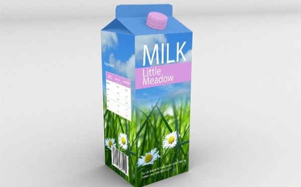 牛奶盒图片psd免费下载