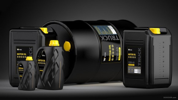 黑色风格WOG车用机油包装设计案例赏析