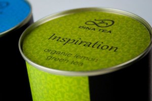 DINA TEA茶叶黑配彩色包装案例赏析