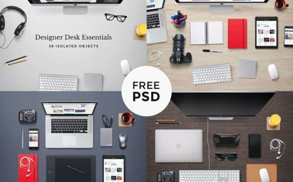 Designer Desk Essentials PSD模型