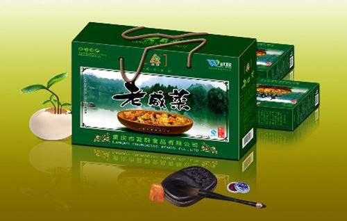 鸭江老咸菜特产包装盒该怎么设计
