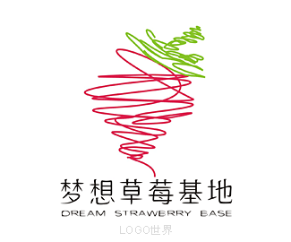 梦想草莓基地标志logo
