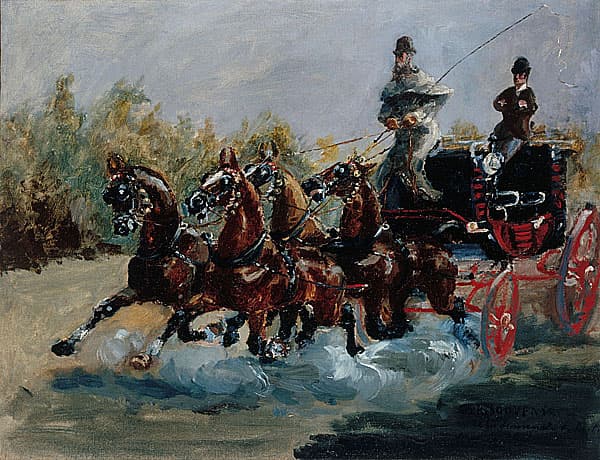 《羅德列克駕駛著四馬輪車》作品賞析