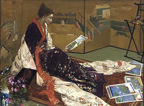 《紫色和金色的變換：金色屏風》作品賞析