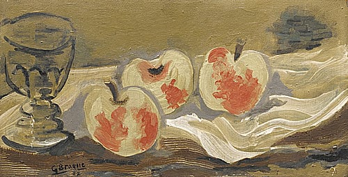 《玻璃杯和紅蘋果》作品賞析