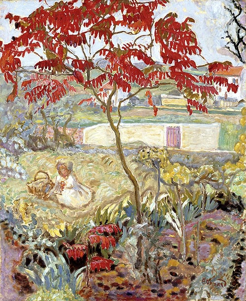 《園中的紅樹》作品賞析