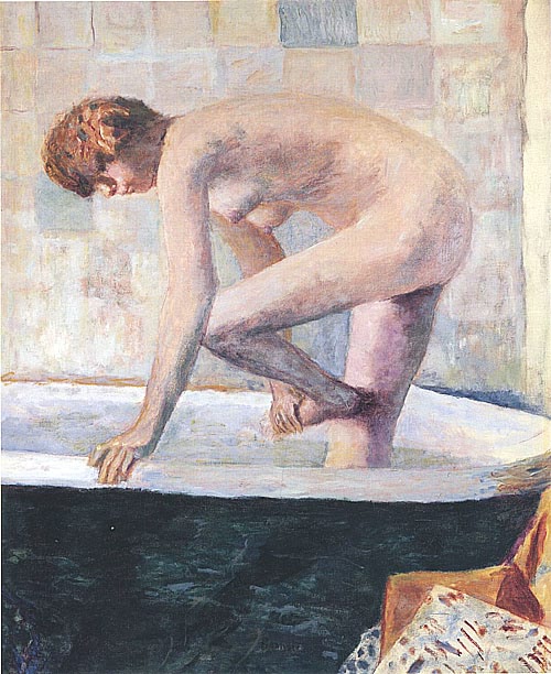 《在浴缸里洗脚的裸女》作品赏析