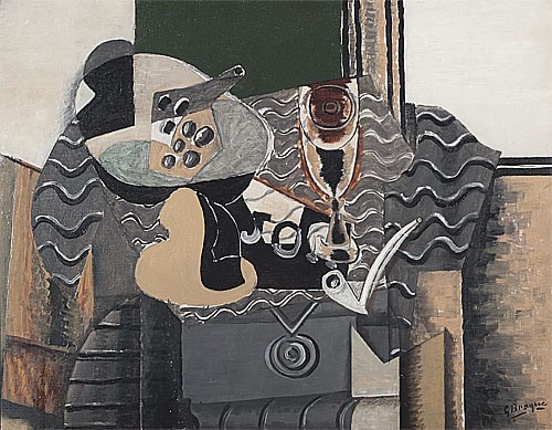 《玻璃杯與靜物》作品賞析