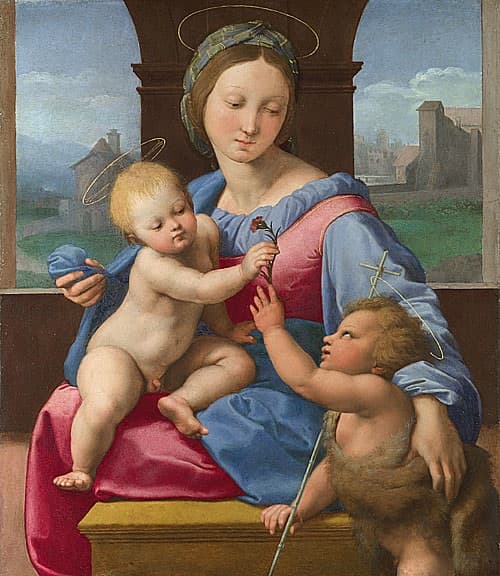《圣母子和施洗婴儿》作品赏析
