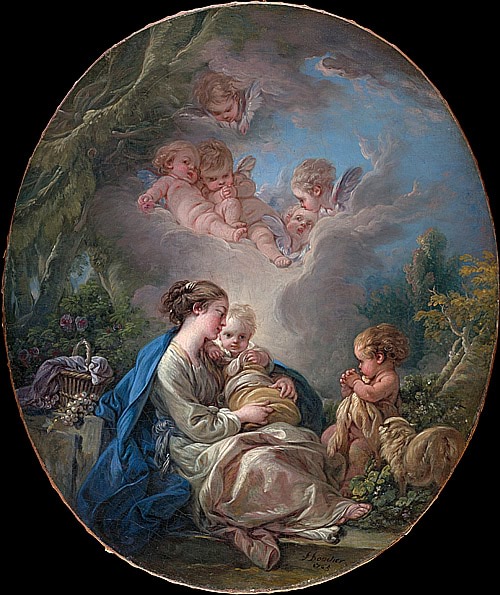 《圣母子和小圣施洗约翰和天使们》作品赏析