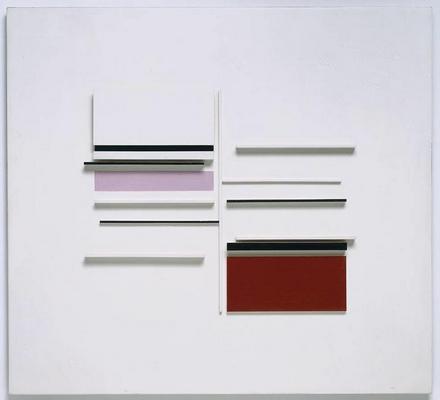 《抽象的白色，黑色，印第安和淡紫色》作品赏析
