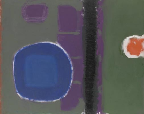 《青、紫、蓝碟画：1960年5月》作品赏析