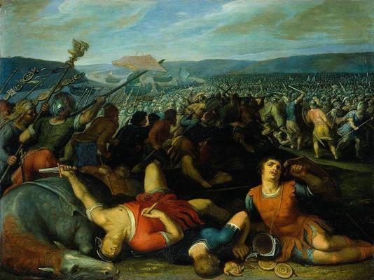 《巴塔維亞人在萊茵河上擊敗羅馬人》作品賞析