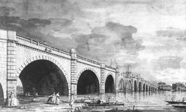 《伦敦：维修中的威斯敏斯特大桥》作品赏析