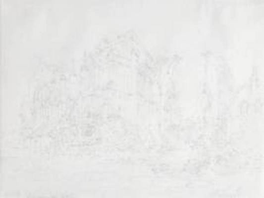 《馬姆斯伯里修道院的西北視圖》作品賞析
