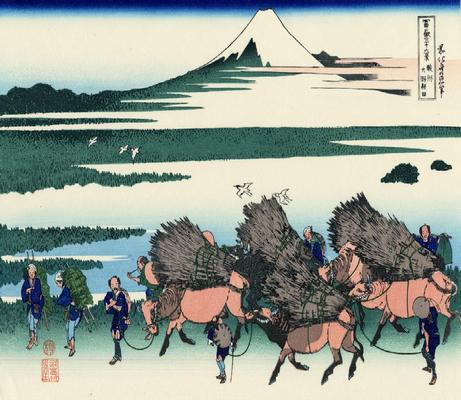 《富嶽三十六景 駿州大野新田》作品賞析