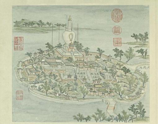 《燕山八景圖-1-瓊島春蔭》作品賞析