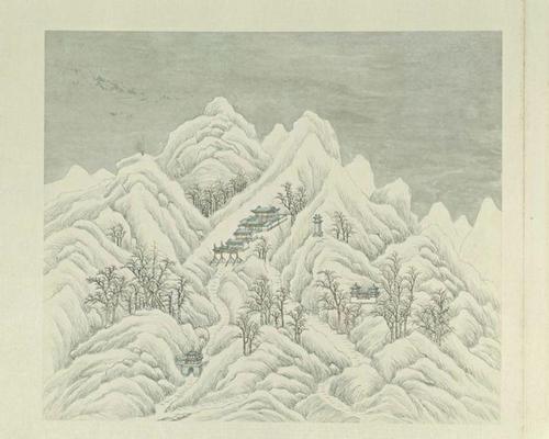 《燕山八景圖-4-西山晴雪》作品賞析
