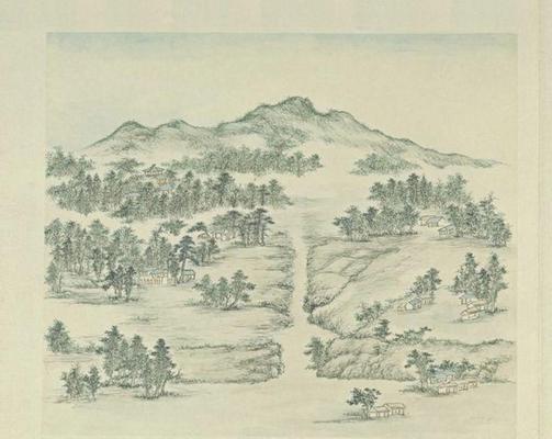 《燕山八景圖-5-薊門煙樹》作品賞析